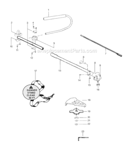 Page A Diagram and Parts List for 4000C Type 2 Weed Eater Brush Cutter